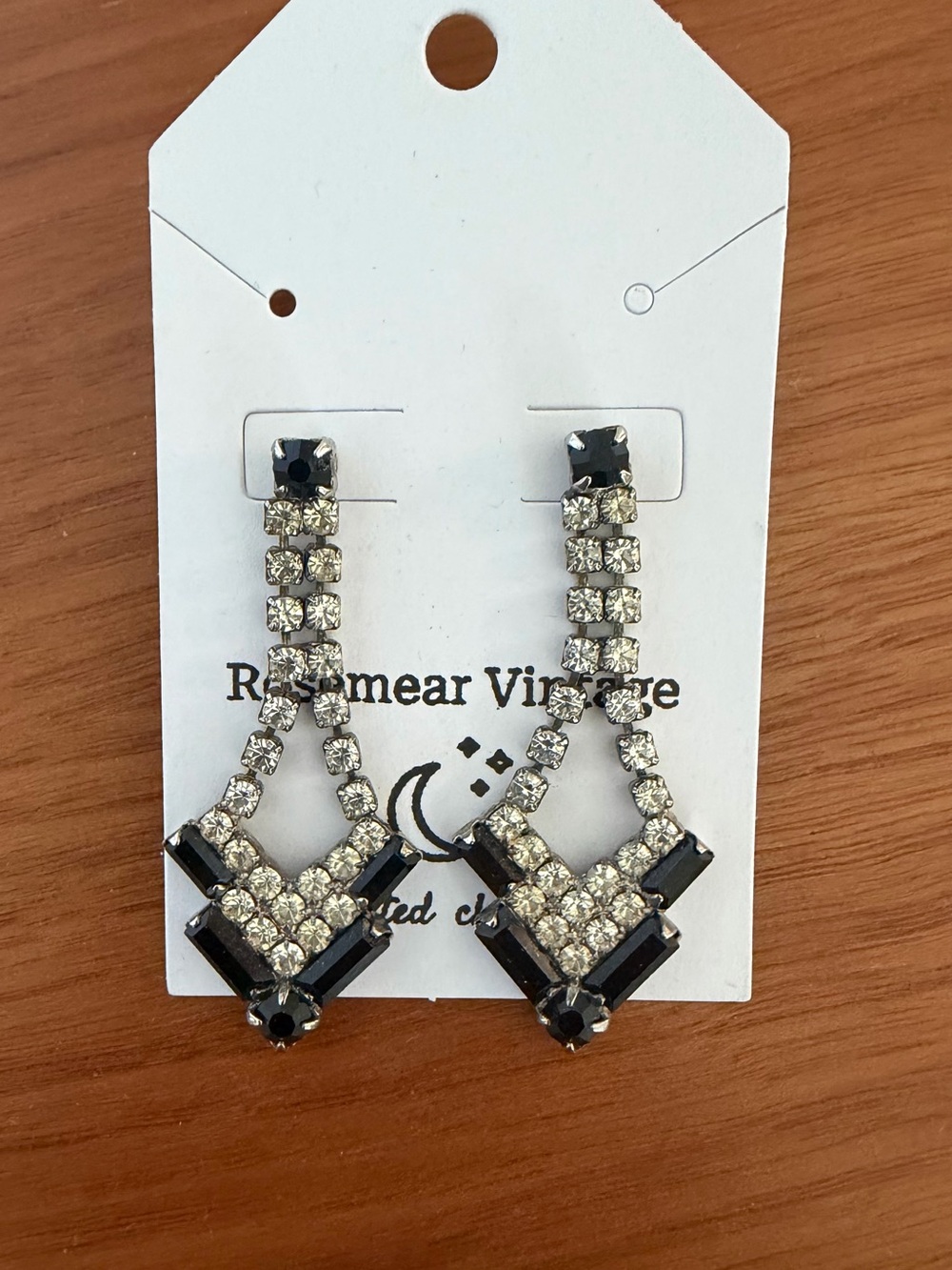 Vintage Rhinestone Drop Earrings